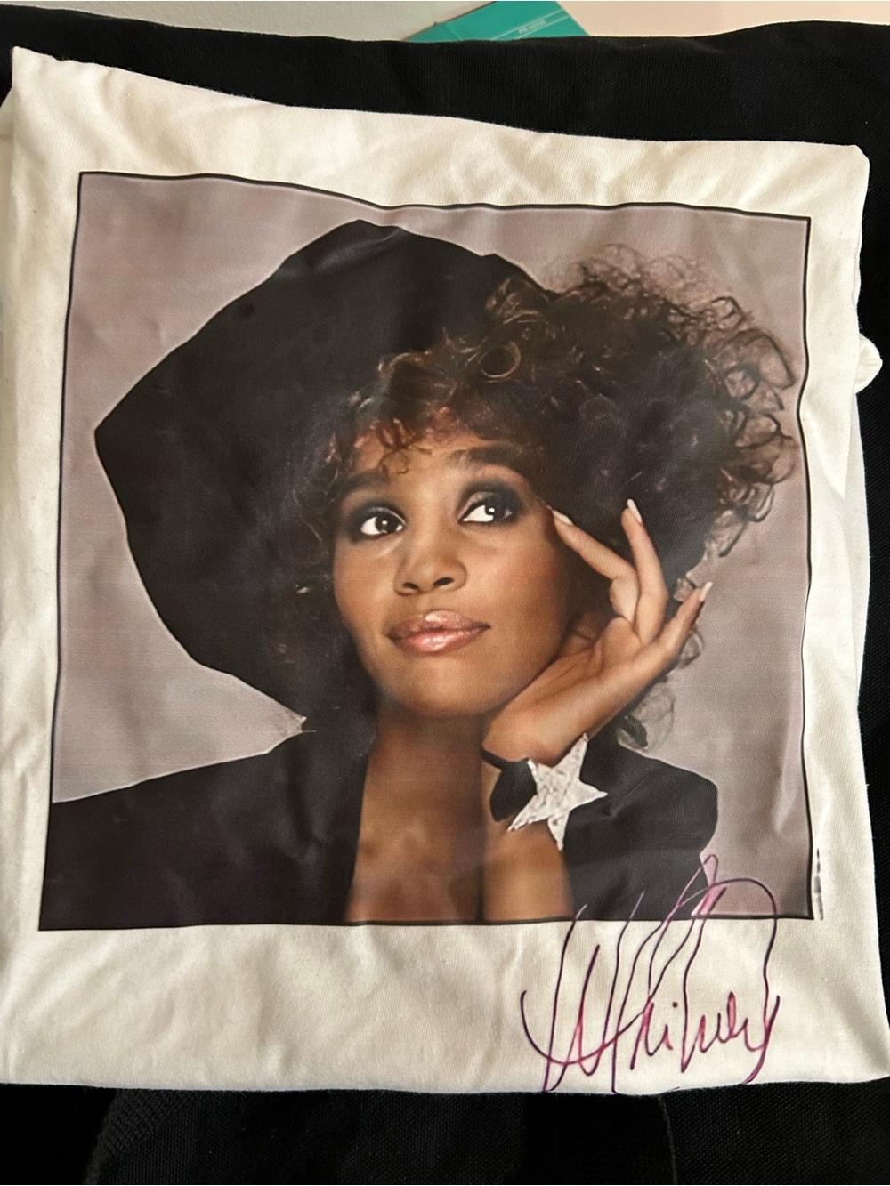 Women tee shirt with Black and White Portrait Print